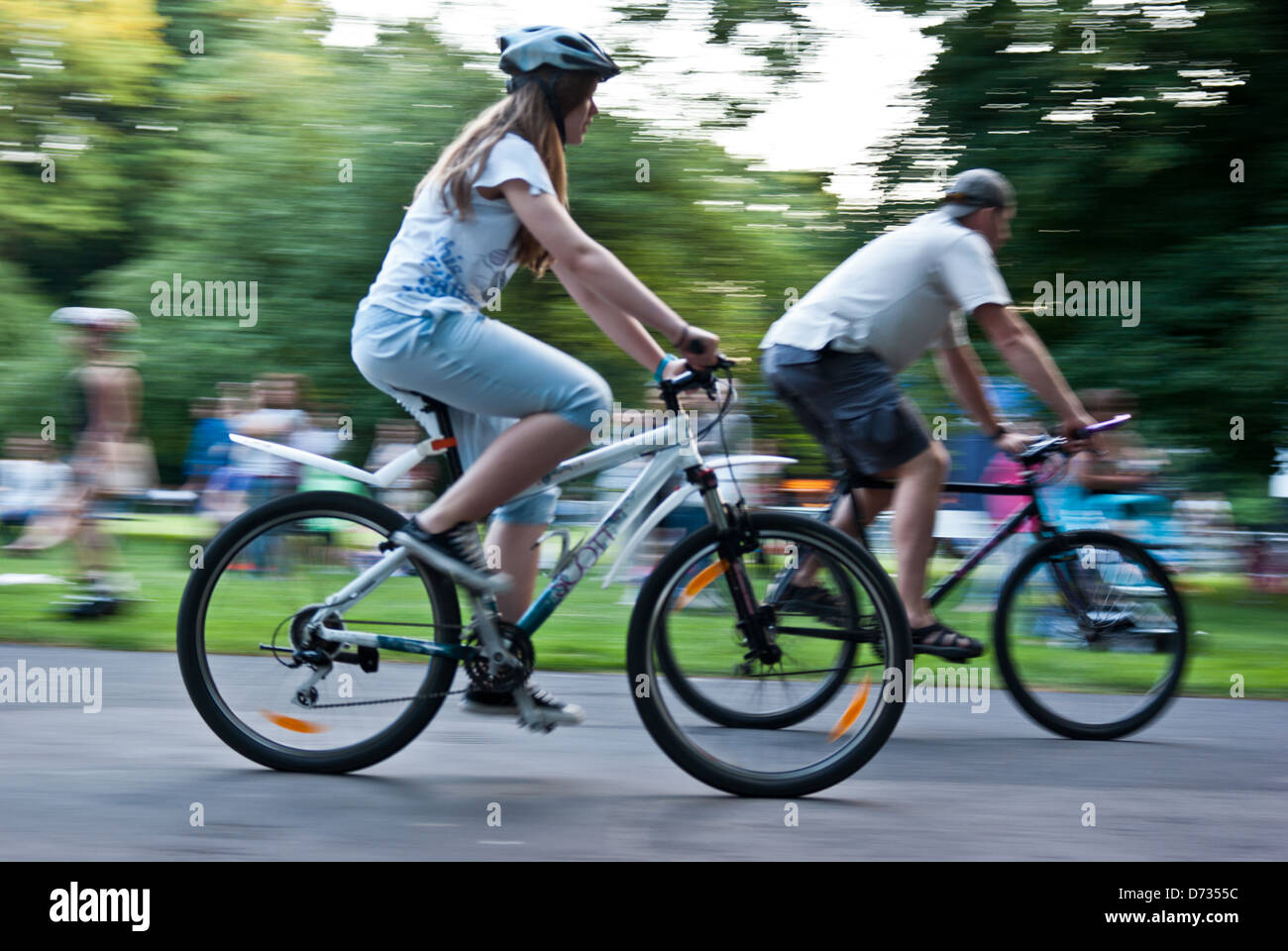 City Cyclists Stock Photo