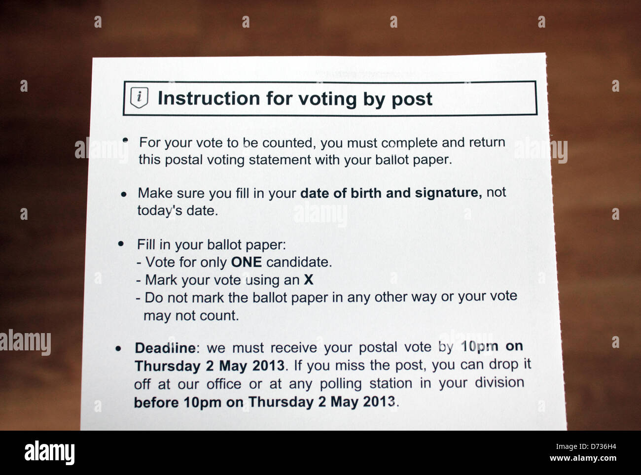 Postal voting form hires stock photography and images Alamy