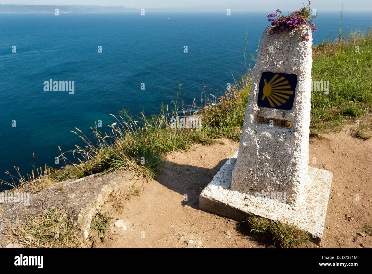 This area is the end at the sea of the Way of St. James pilgrimage route. Stock Photo