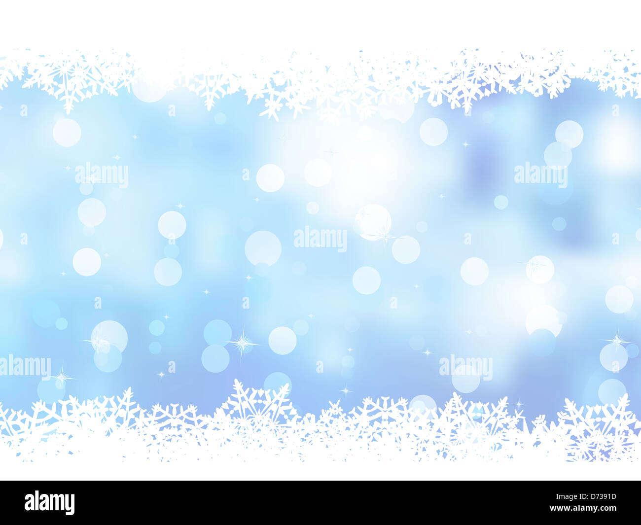 Blue background with snowflakes Stock Photo - Alamy