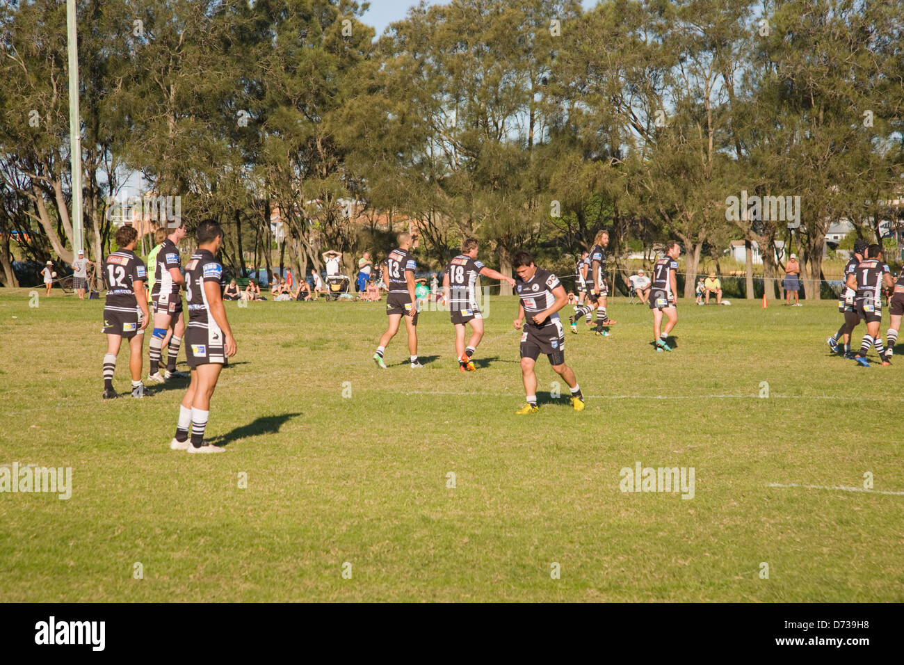 australian junior league rugby match Stock Photo