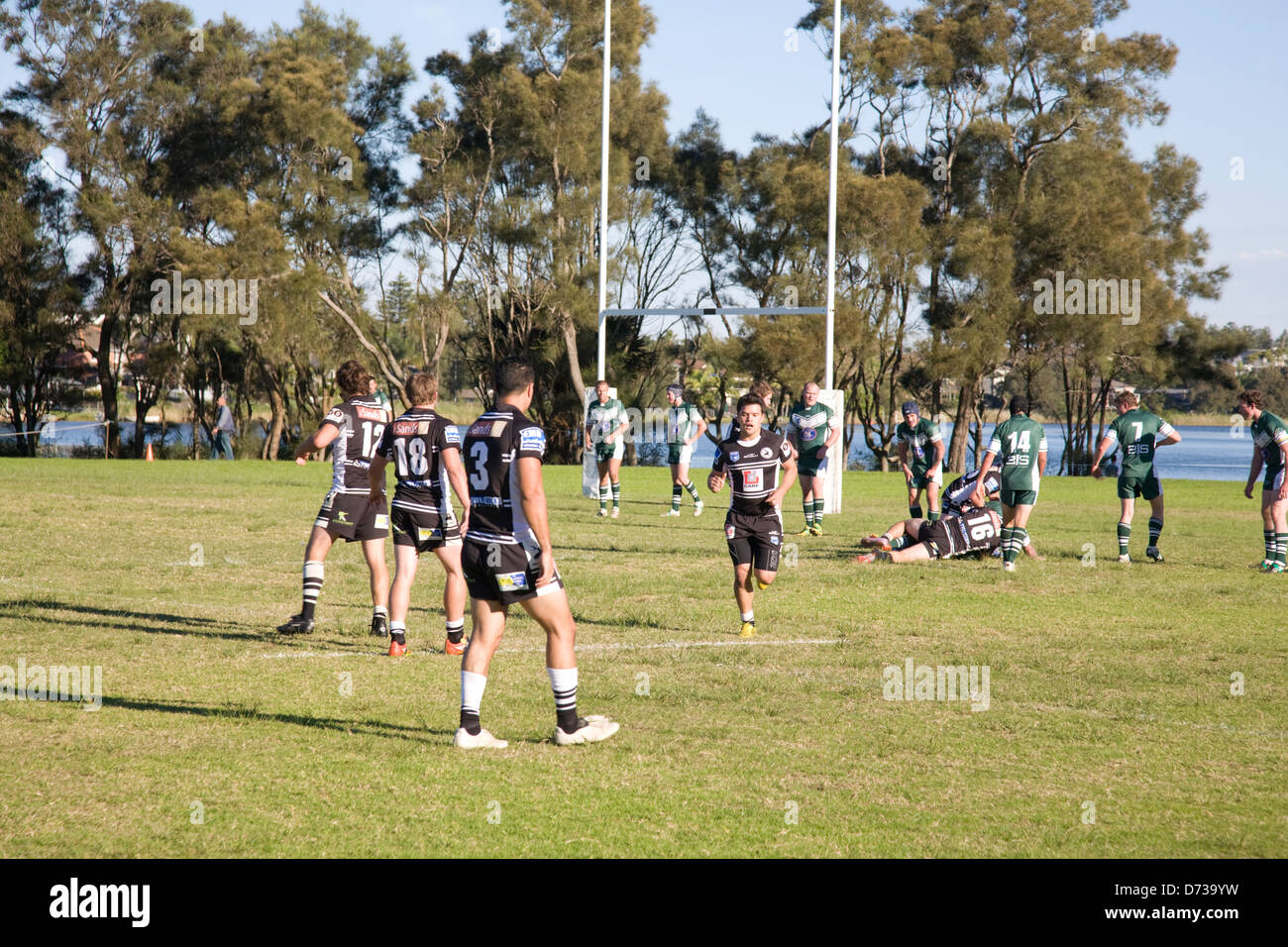 australian junior league rugby match Stock Photo