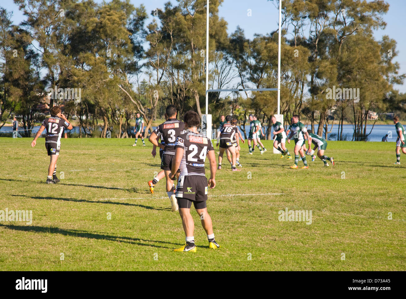 Junior league australian rugby league game,Sydney,Australia Stock Photo
