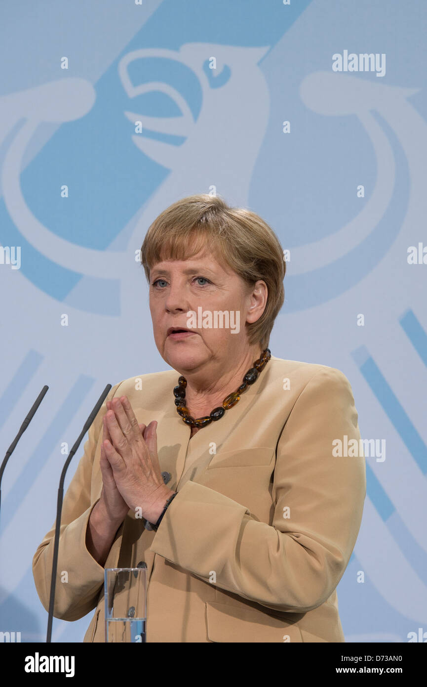 Berlin, Germany, German Chancellor Angela Merkel, CDU Stock Photo