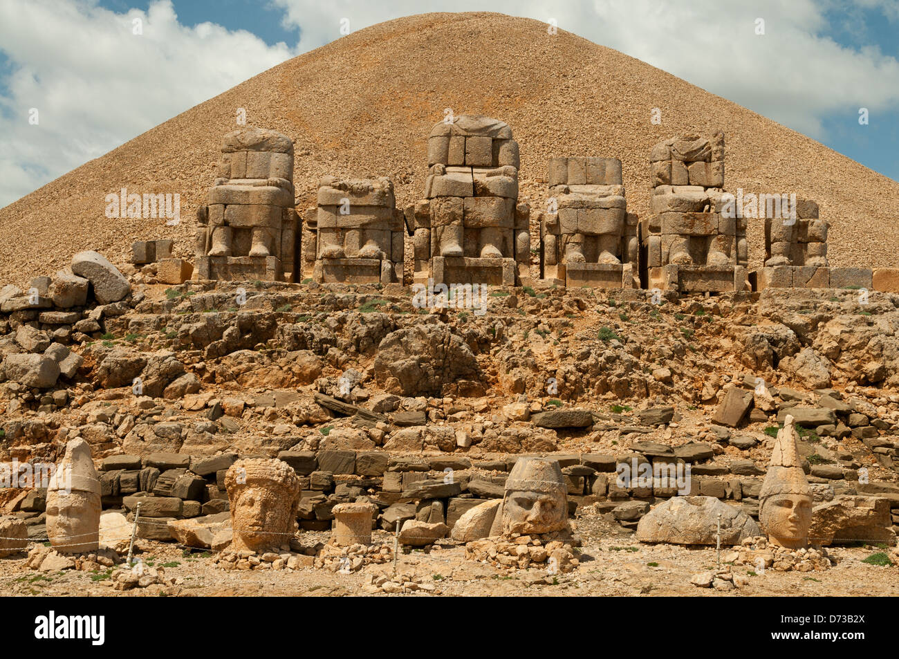 Stone Statues at Nemrut Dagi, near Adiyaman, Turkey Stock Photo