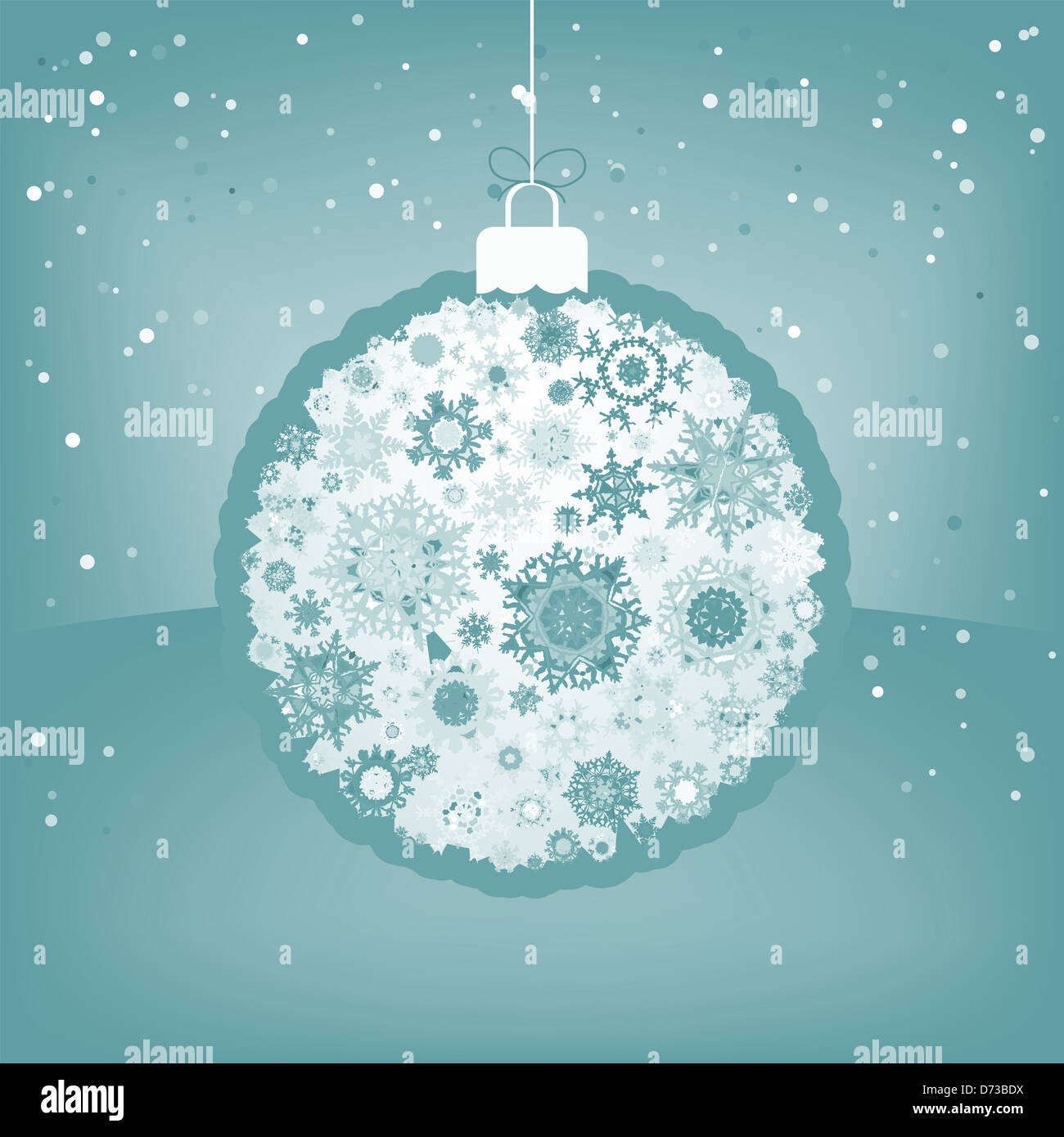 Elegant Christmas ball with greeting Stock Photo