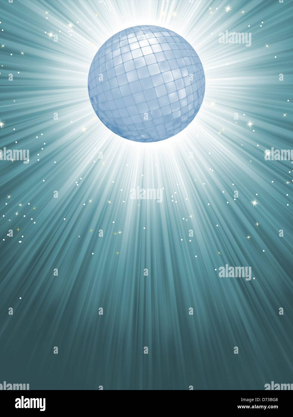 Party Banner with Disco Ball Stock Photo Alamy