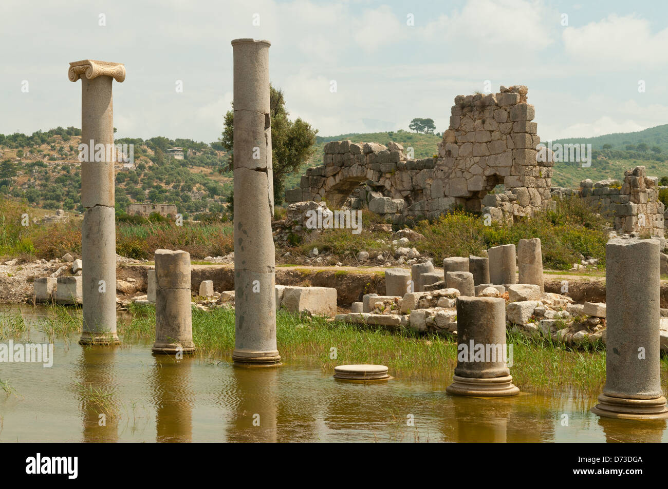 Main Street Colonnades, Patara, Antalya, Turkey Stock Photo