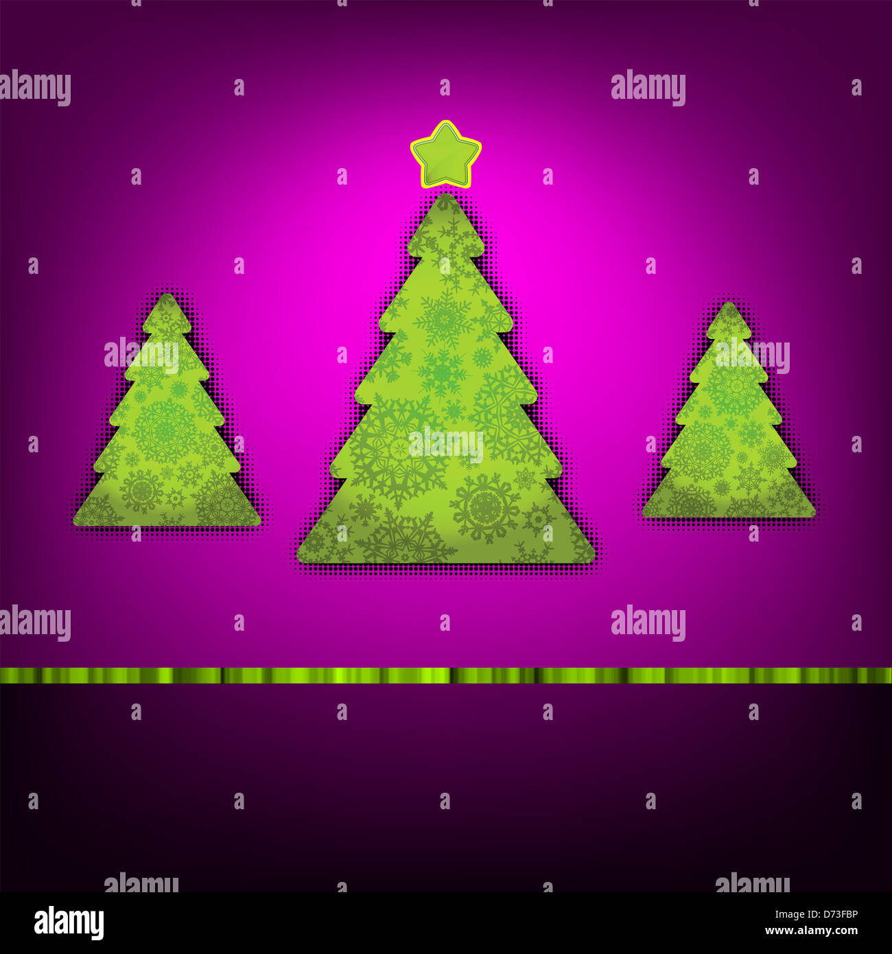 Christmas trees card template Stock Photo Alamy
