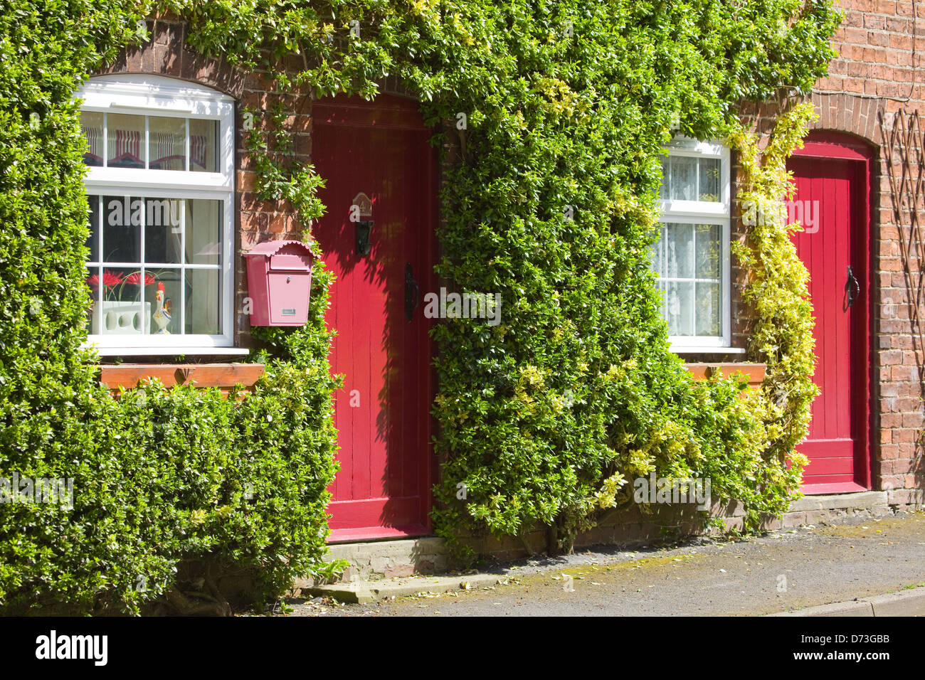 Traditional cottage houses in the village of Binbrook in the