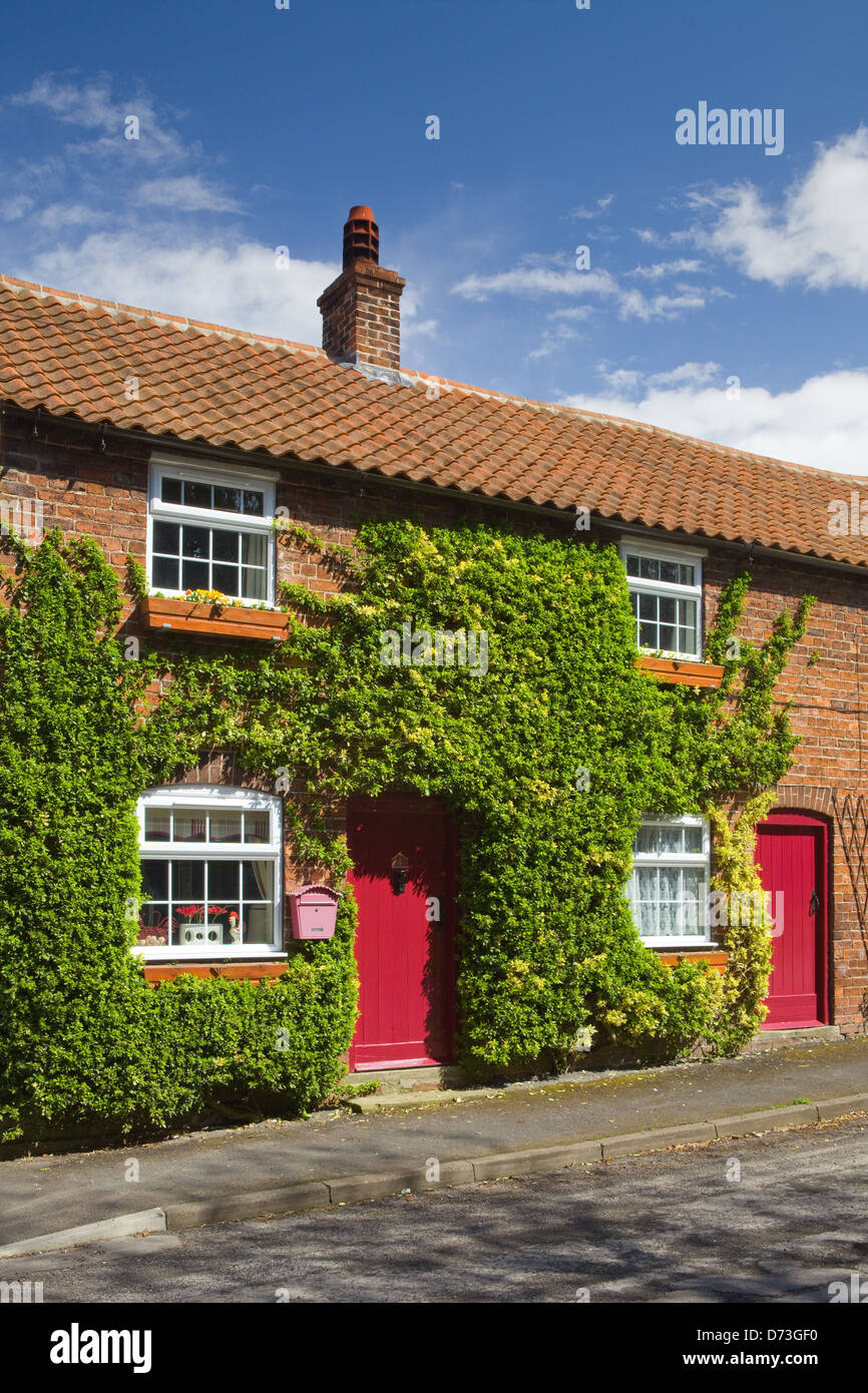 Traditional cottage houses in the village of Binbrook in the