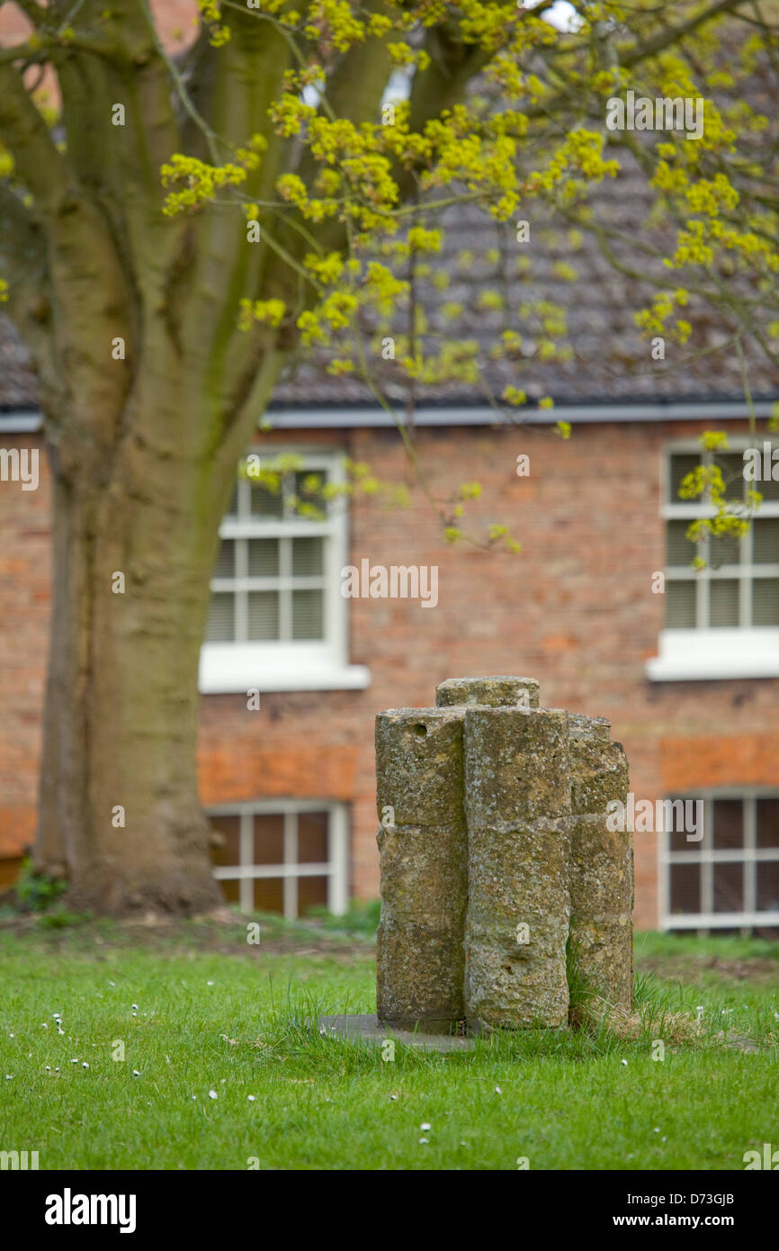 The remains of St. Gabriel's Church in the village of Binbrook in the Lincolnshire Wolds Area of Outstanding Natural Beauty Stock Photo