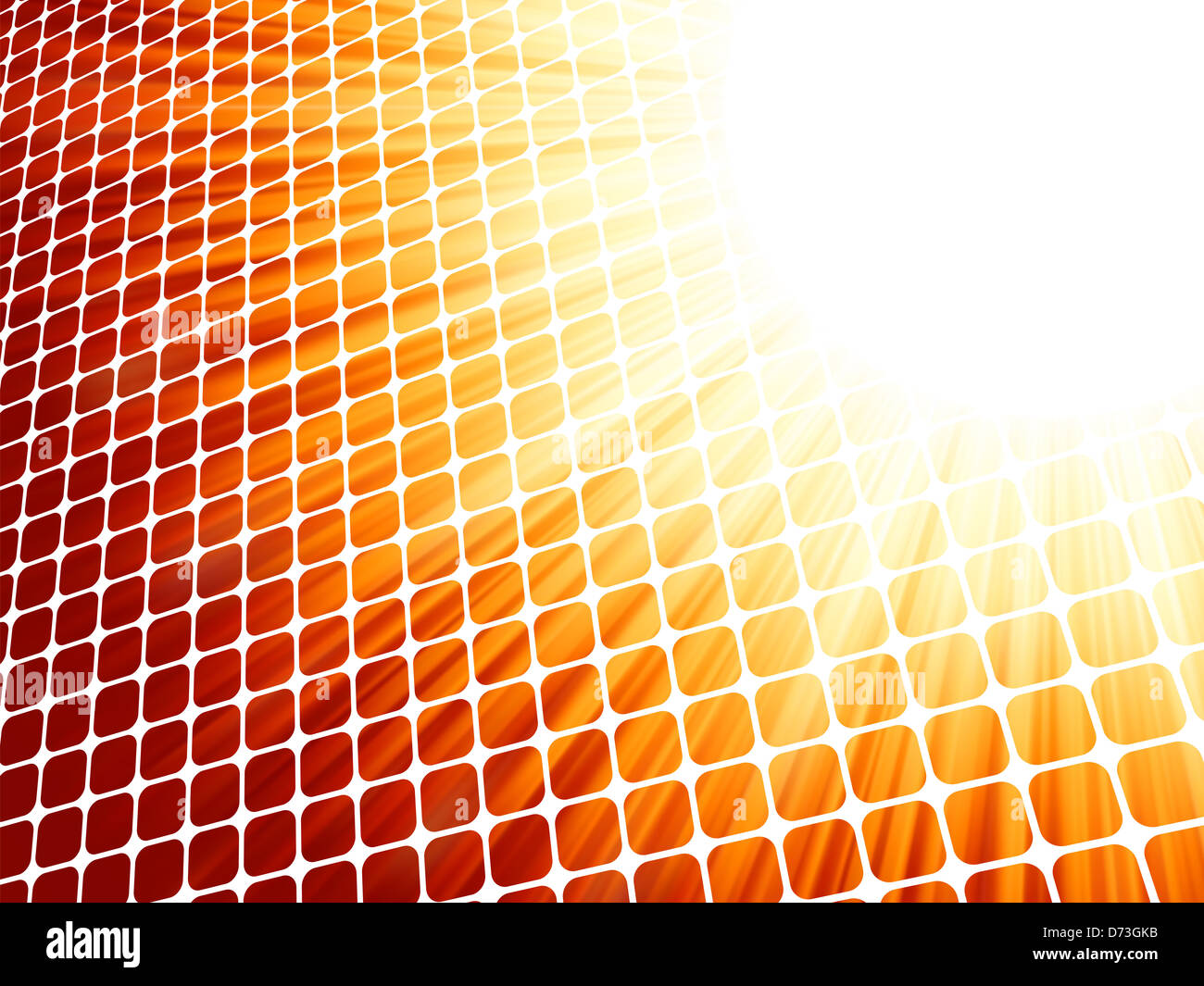 Red yelloe rays light 3D mosaic Stock Photo