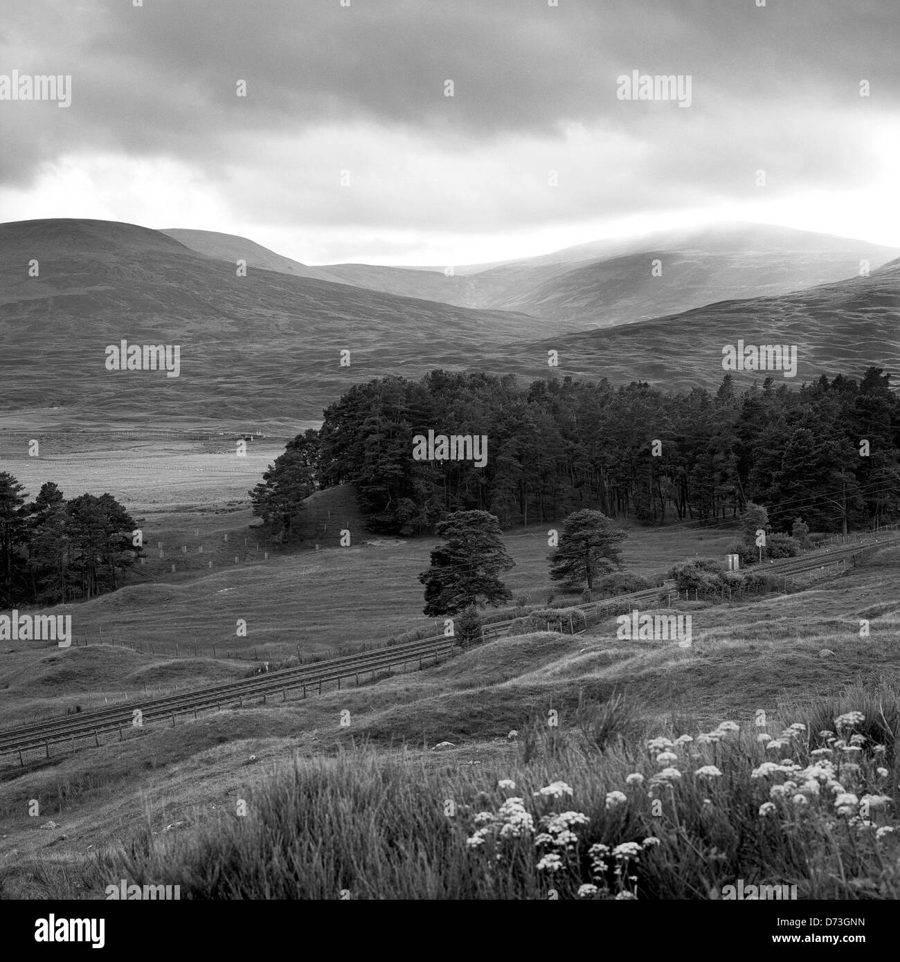 Dalnaspidal Lodge, Scotland landscape in the vicinity of Loch Garry Stock Photo