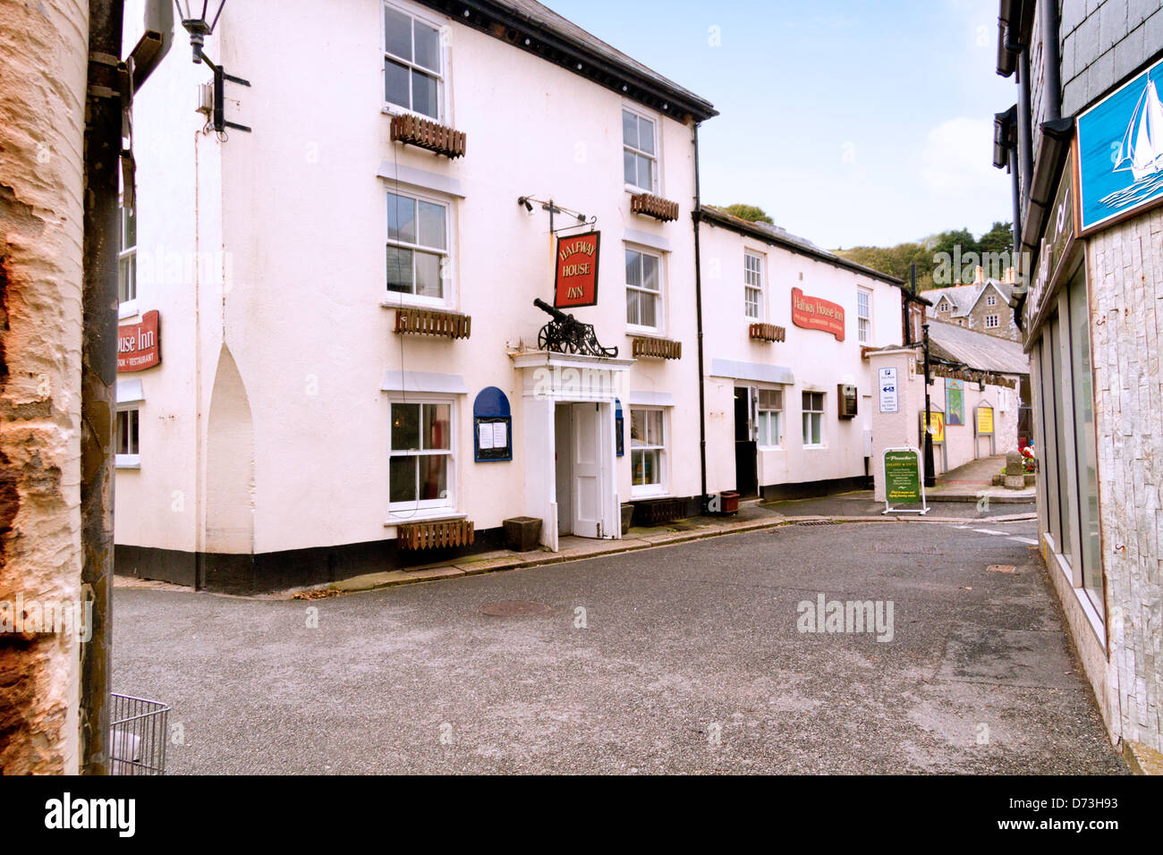 Halfway House Inn, Kingsand, Cornwall, England Stock Photo