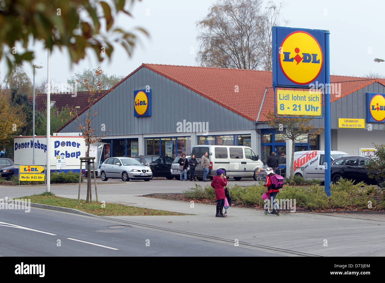 Flensburg, Germany, Lidl market in the Frisian Stra √ üe in Flensburg Stock Photo