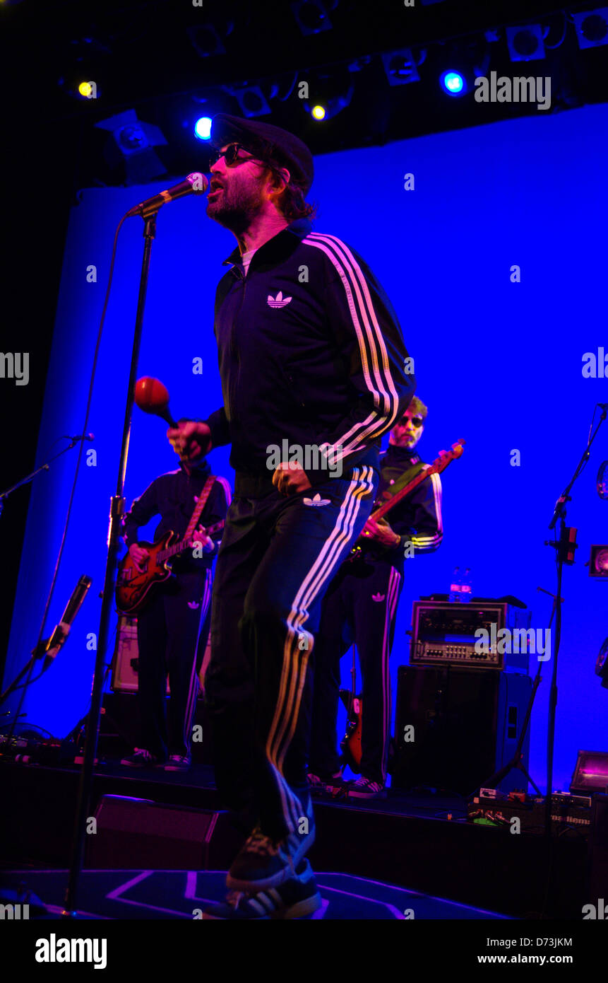 Barcelona, spain. 27th april. Eels, all the band dressed with Adidas  track-suit, performs in BARTS venue in Barcelona with his new album  'Wonderful, Glorious' Stock Photo - Alamy