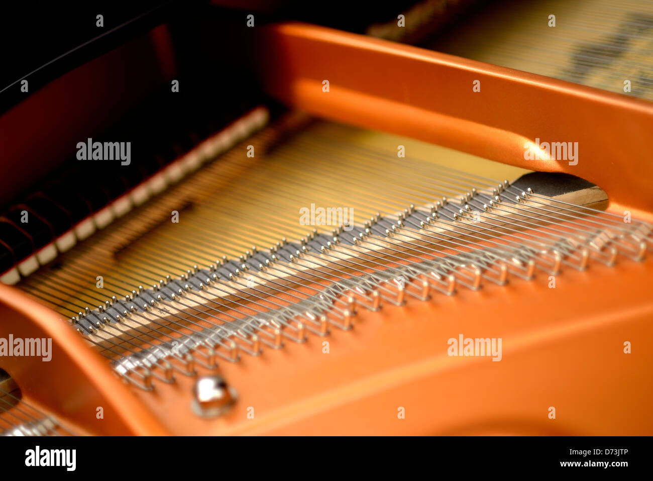 Grand piano inside Stock Photo