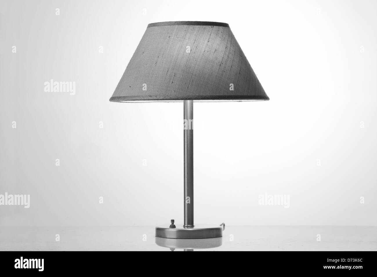 gray lamp on a table Stock Photo