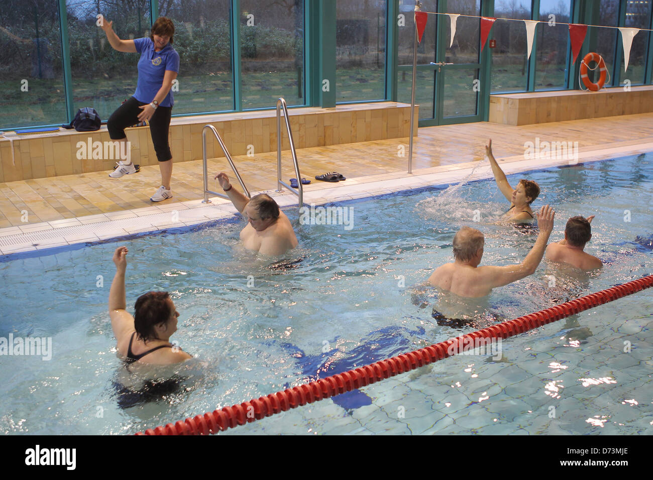 Flensburg, Germany, aqua aerobics in a swimming pool Stock Photo Alamy