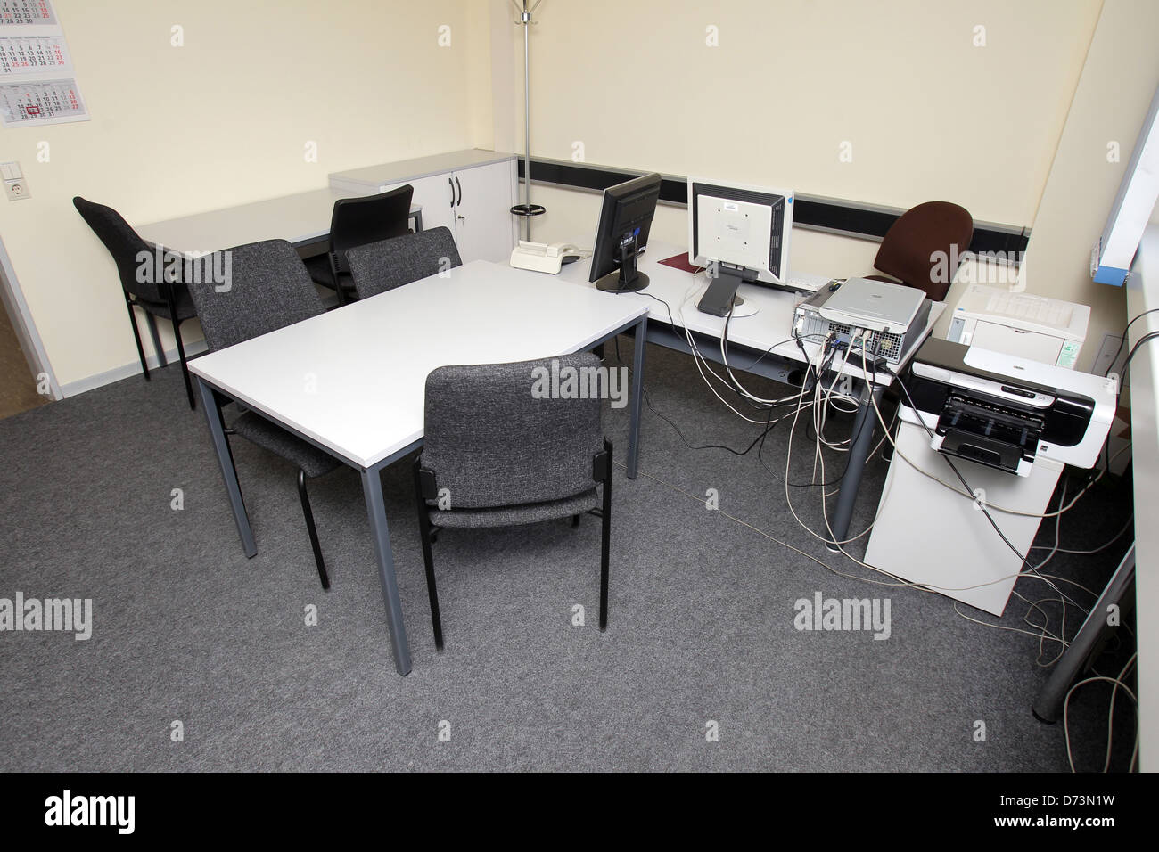 Luebeck, Germany, interrogation rooms in Homicide Stock Photo