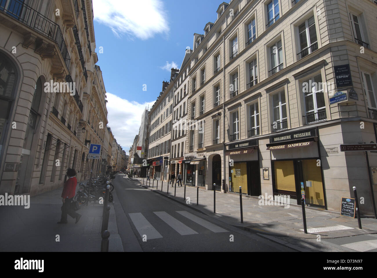 Rue Boissy d'Anglas in the 8th Arrondissement in Paris France Stock Photo