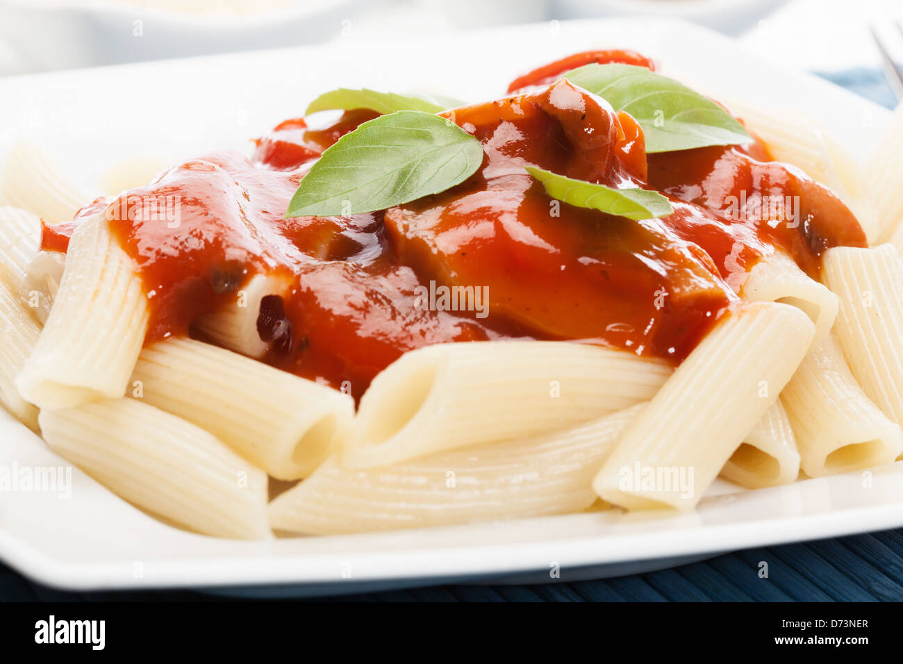 Pasta with tomato sauce Stock Photo - Alamy