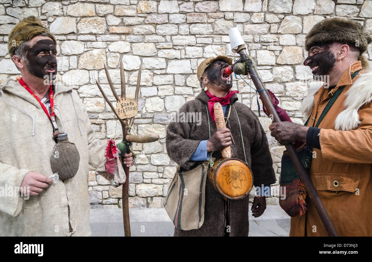 Pagan, rights of spring, festival held in the village of Nedousa, in the Taygetos mountains, Messinia, Peloponnese, Greece Stock Photo