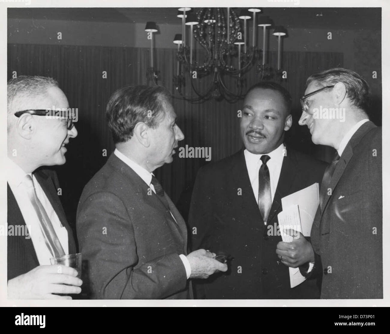 Joachim Prinz, Martin Luther King, Jr., and Shad Polier at American Jewish Congress fundraising event Stock Photo