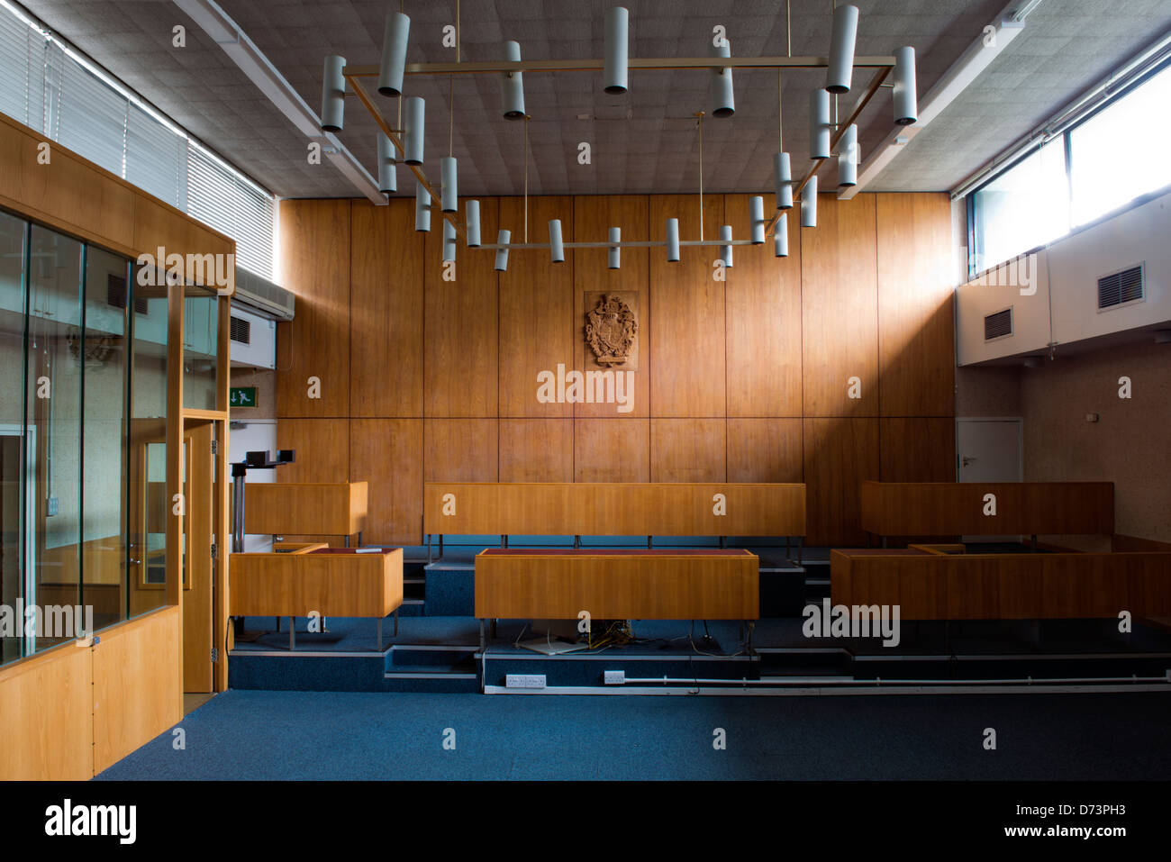 Inside the Magistrates Courthouse in Hemel Hempstead, Hertfordshire. Stock Photo