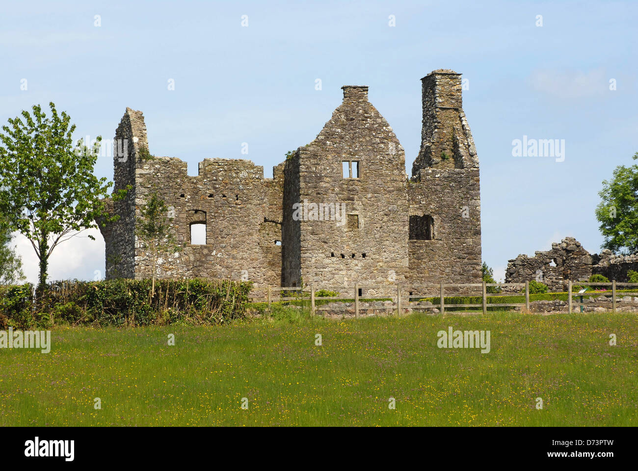 Tully Castle, Plantation House, Lower Lough Erne, County Fermanagh, Northern Ireland Stock Photo