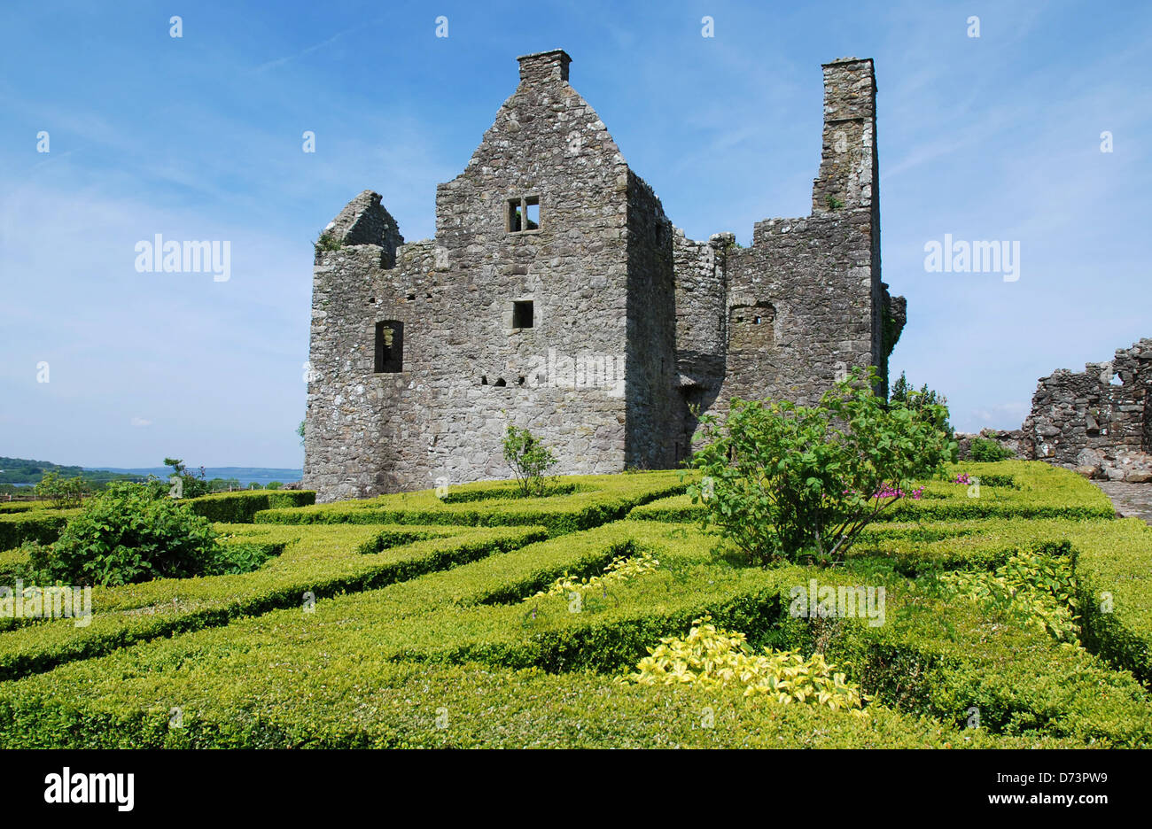 Tully Castle, Plantation House, Lower Lough Erne, County Fermanagh, Northern Ireland Stock Photo