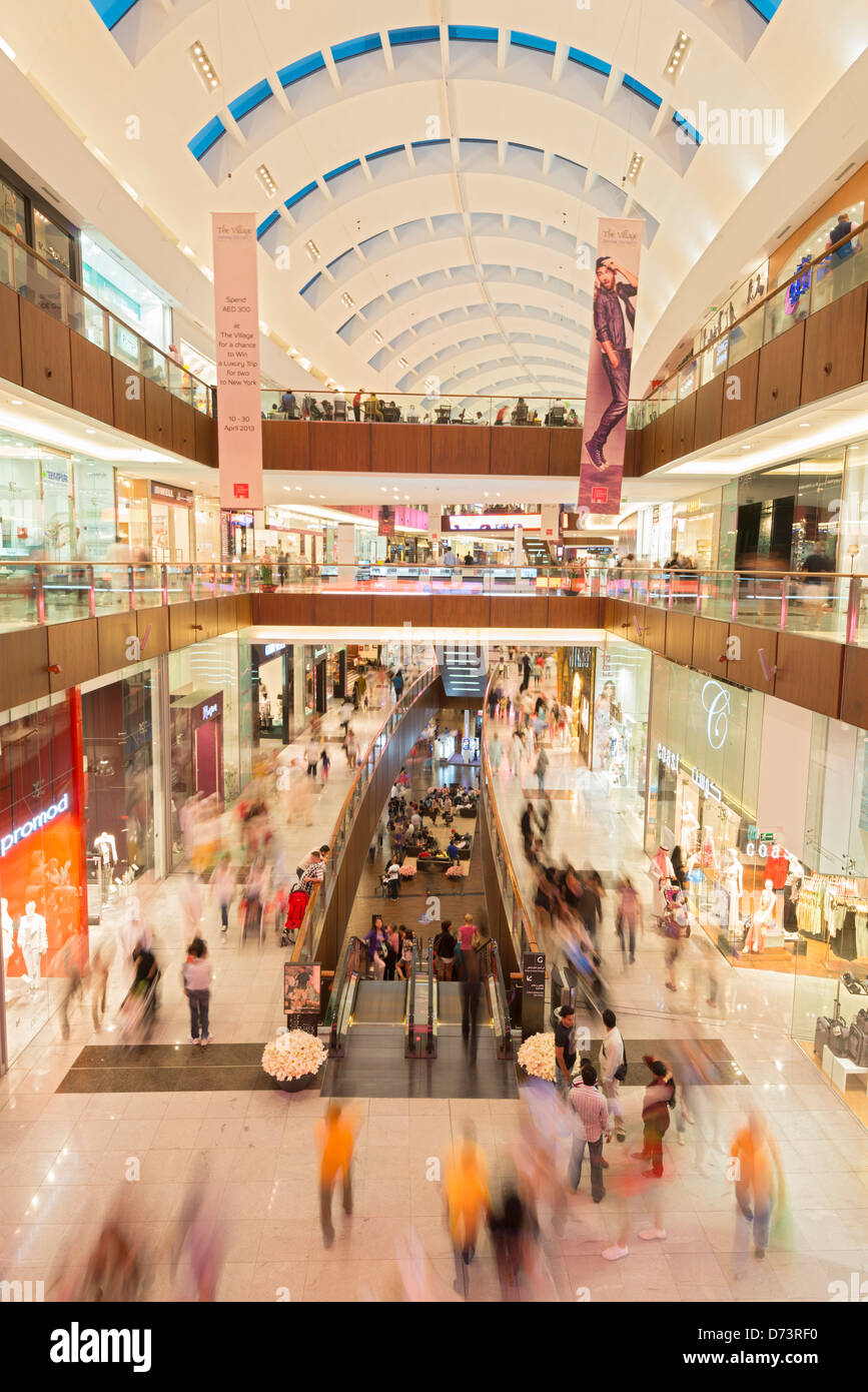 interior of busy Dubai Mall in United Arab Emirates UAE Stock Photo