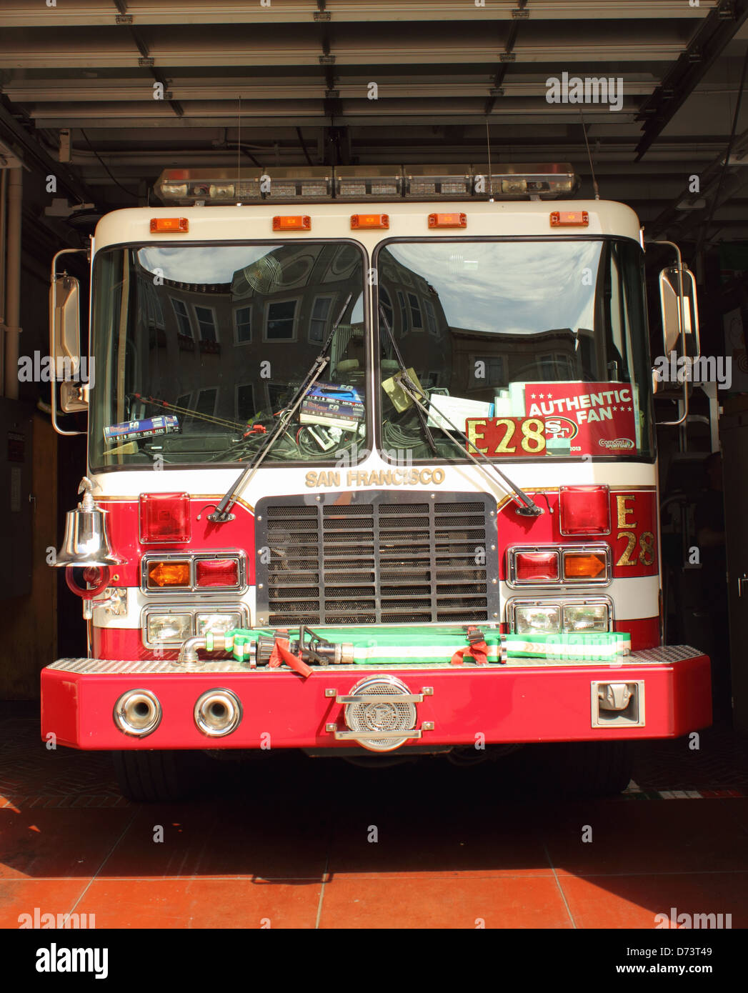 Sf Fire Engine SAN FRANCISCO, AMERICA, 28TH MARCH 2013: A San francisco fire engine ...