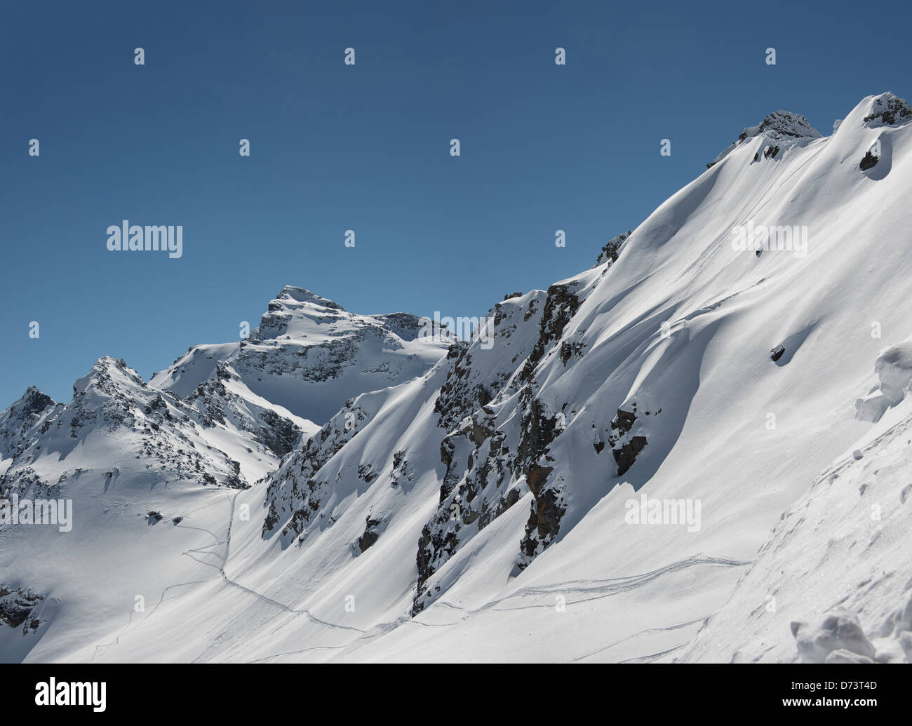 sunny days in Alps, France Stock Photo