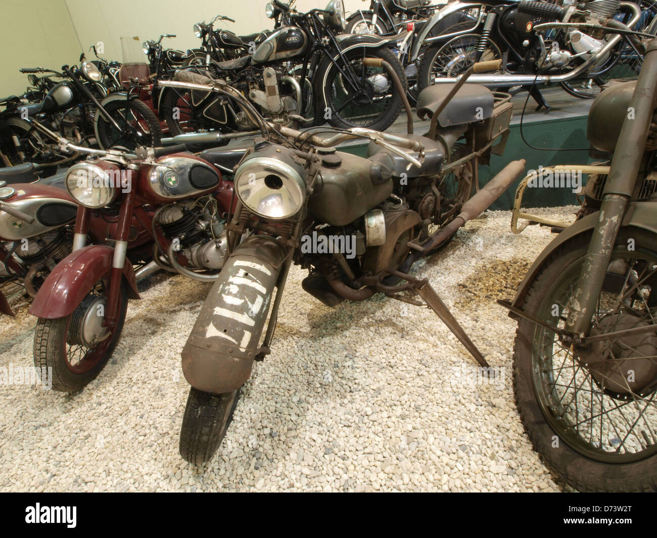 1939 Moto Guzzi Alce Motorcycle pic2. Stock Photo