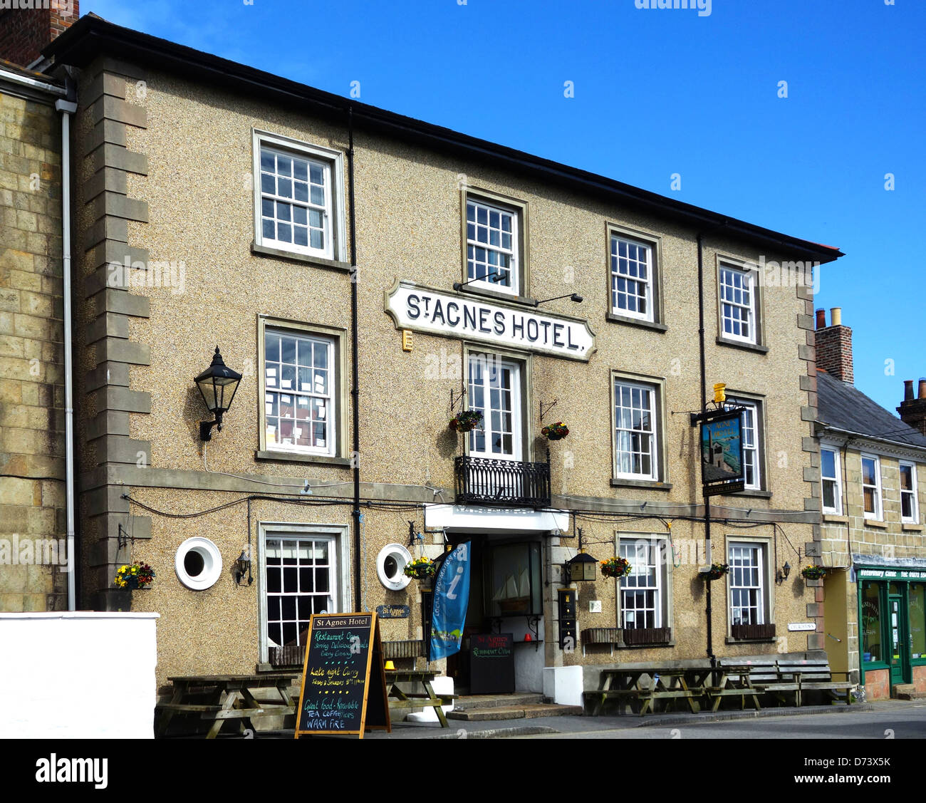 The St.Agnes Hotel in St.Agnes, Cornwall, Uk Stock Photo Alamy