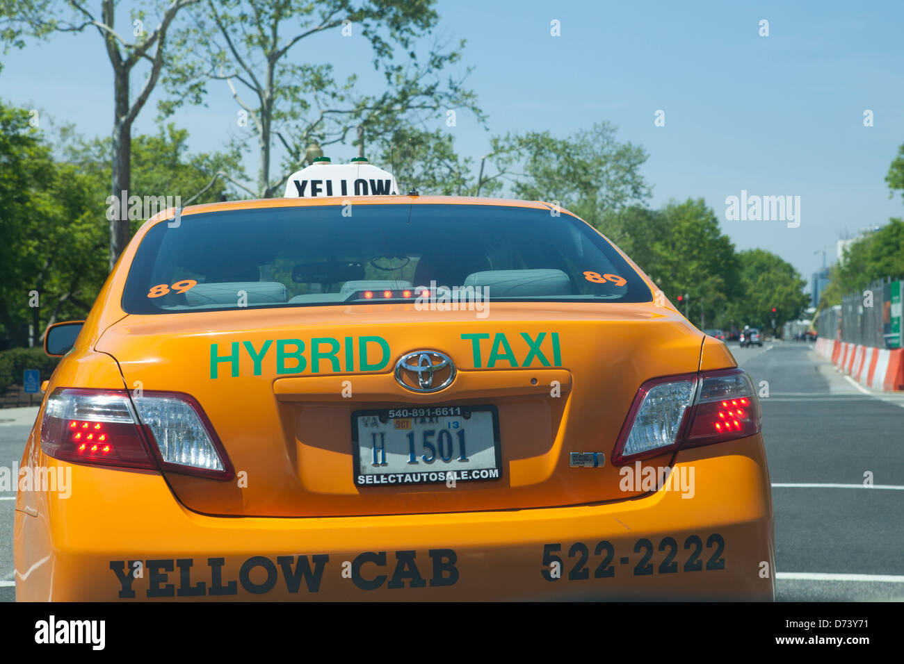 Hybrid taxi Stock Photo