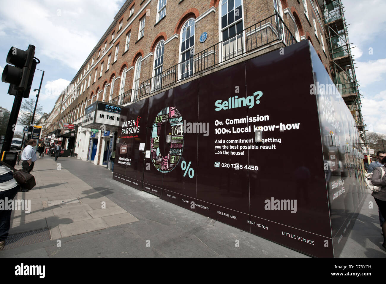 Marsh & Partners, Estate Agency, new premises, Baker Street,London, W1 England, UK, Europe Stock Photo