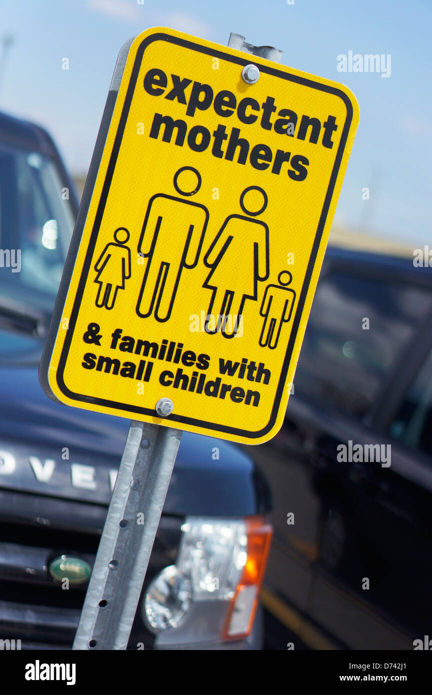 Parking Sign, Pregnant Expectant Mothers, Expecting Stock Photo