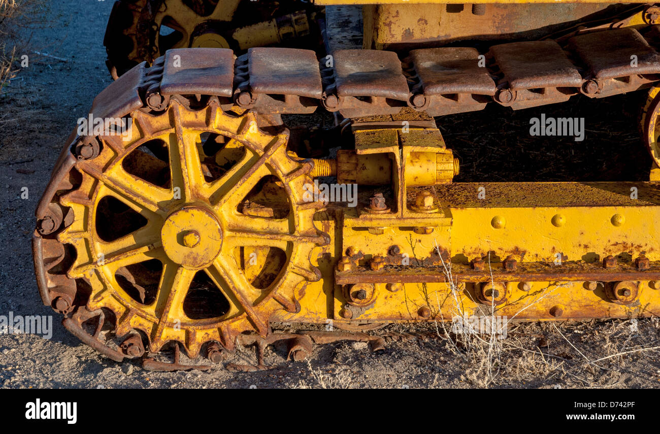 Steel tread of a tractor Stock Photo - Alamy