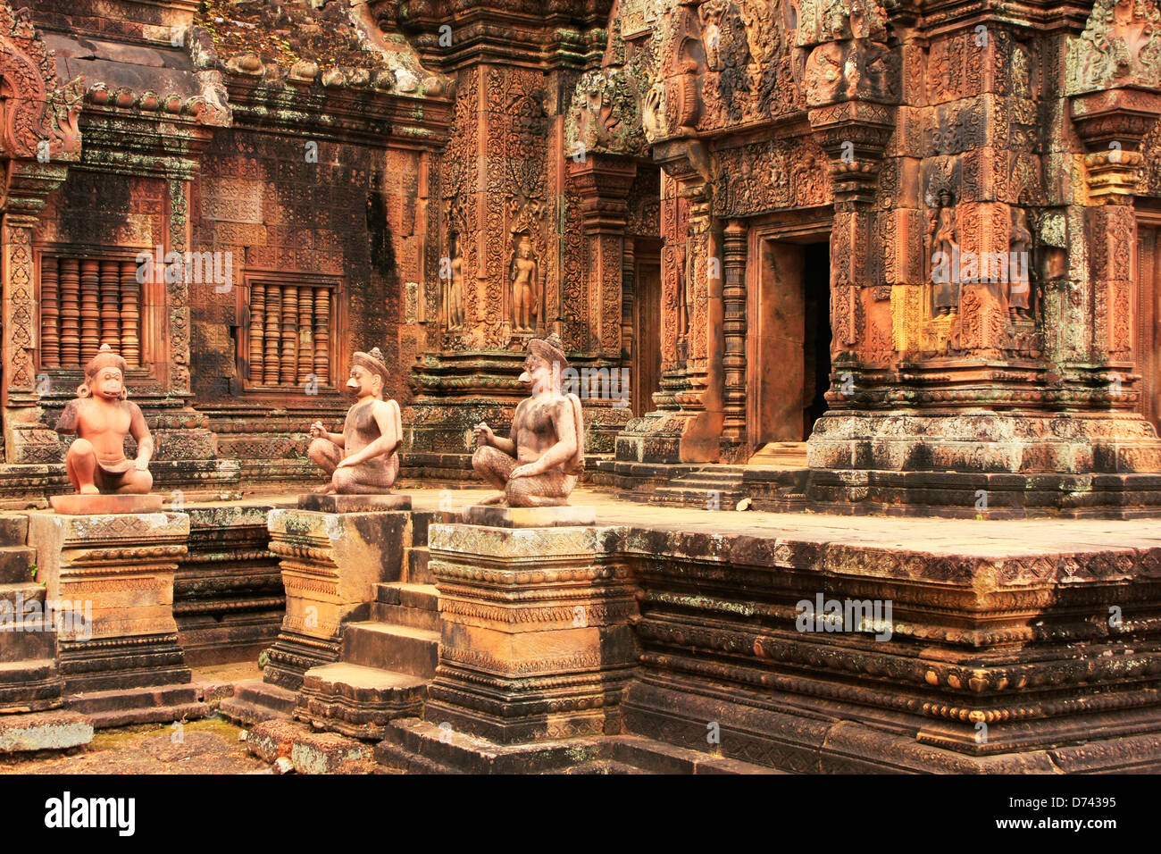 Banteay Srey temple, Angkor area, Siem Reap, Cambodia Stock Photo