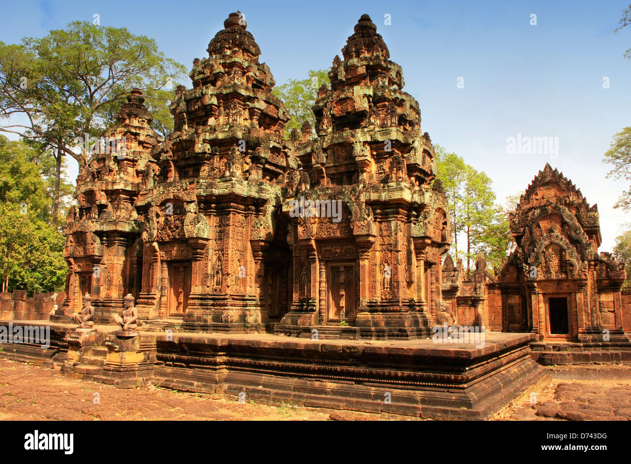Banteay Srey temple, Angkor area, Siem Reap, Cambodia Stock Photo