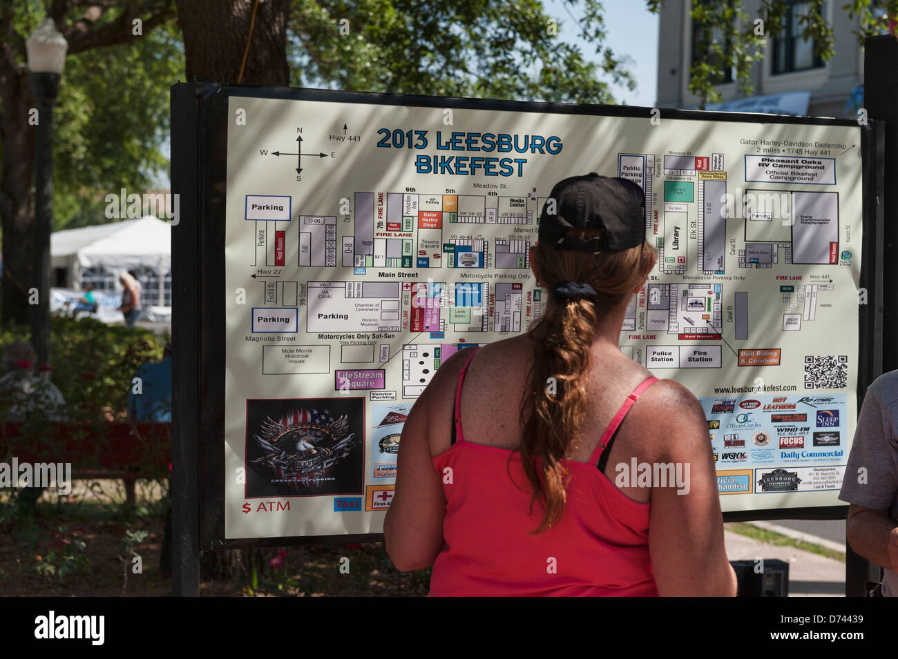 Leesburg, Florida USA Bikefest 2013, Worlds largest 3 day motorcycle & Music event April 26-28 Stock Photo