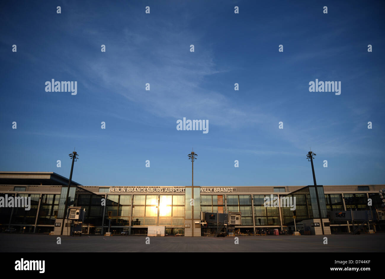 Schoenefeld, Germany, terminal of Berlin Brandenburg Airport Willy Brandt Stock Photo