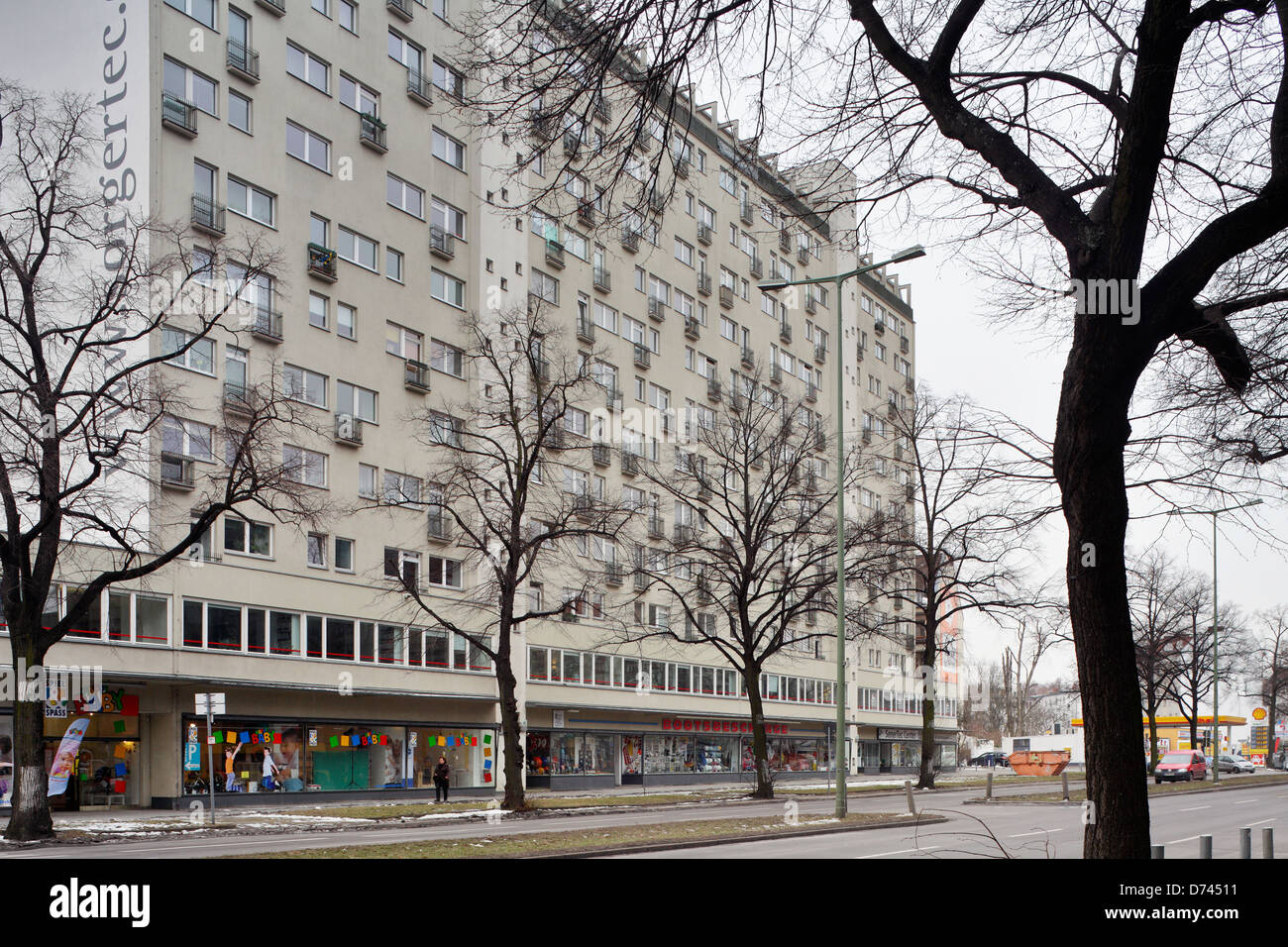 Berlin, Germany, apartment building in the main street in Berlin-Schoeneberg Stock Photo