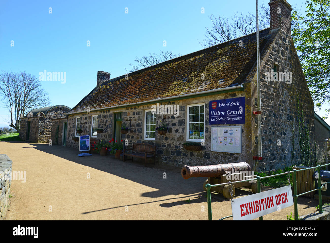 Isle of Sark Visitor Centre, Greater Sark, Sark, Bailiwick of Guernsey, Channel Islands Stock Photo