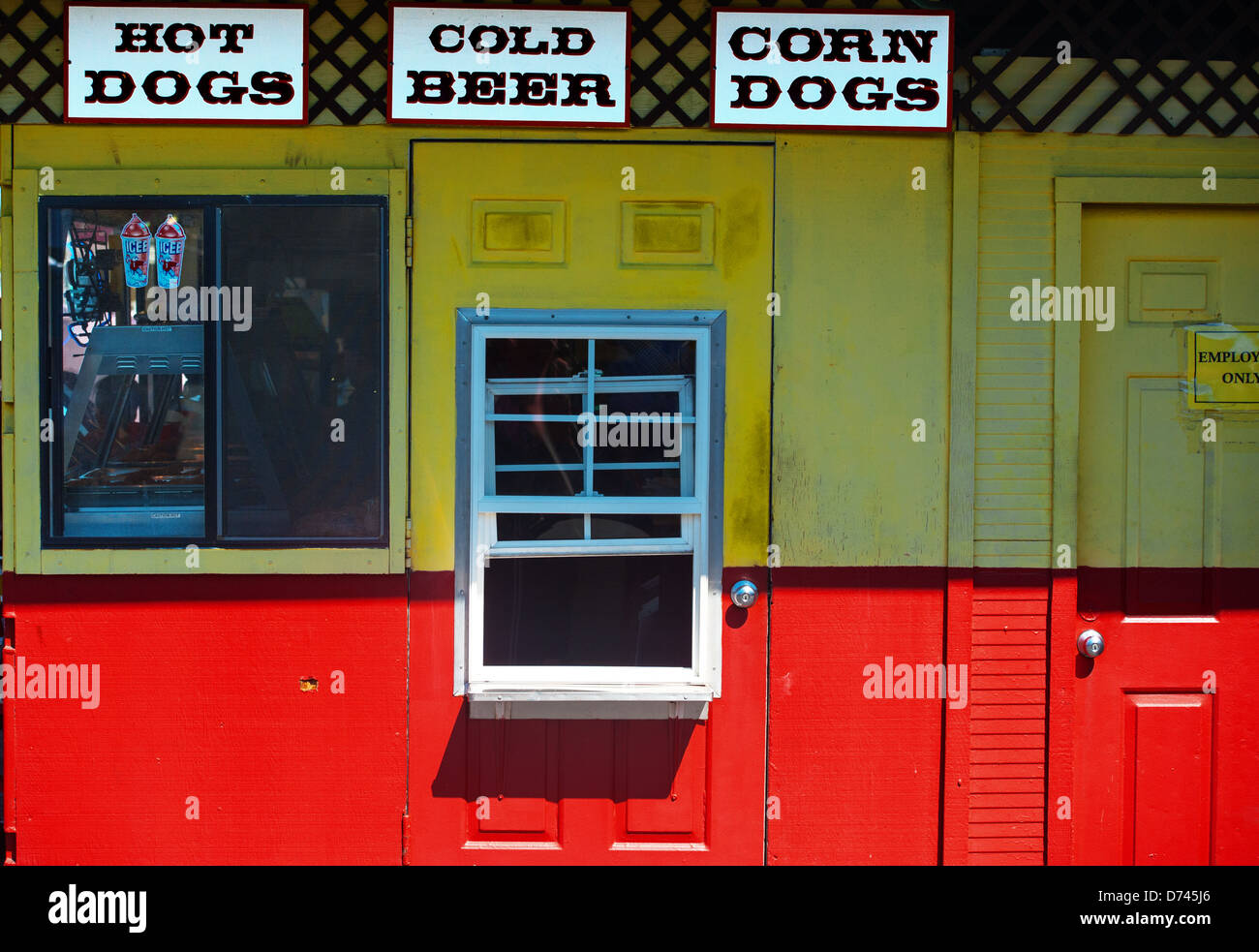 A fast food restaurant at a swap meet market in Davis, California Stock