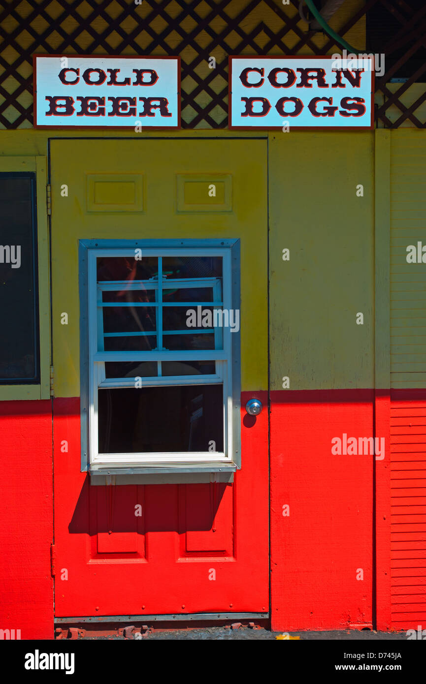 A fast food restaurant at a swap meet market in Davis, California Stock