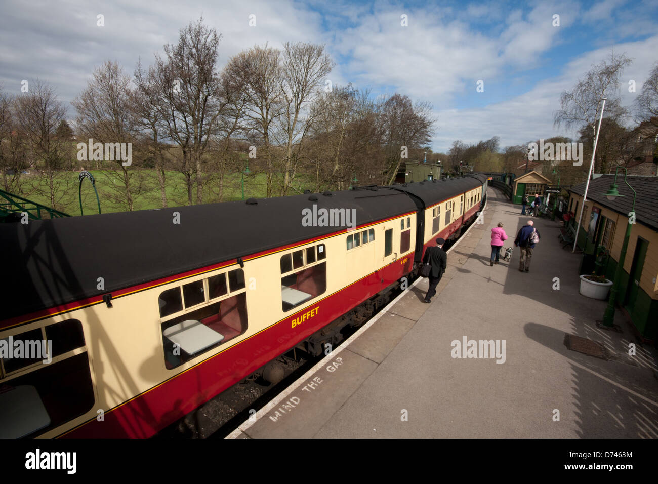 A train at Pickering Station on the North Yorkshire Moors Railway Stock